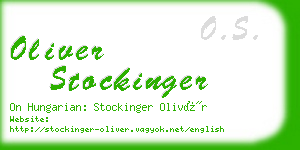 oliver stockinger business card